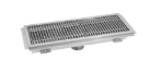 [FRG‐24] Advance Tabco Model No. FRG‐24 Floor Water Receptacle, 24"W x 12"D x 2" deep, 14 gauge 304 stainless steel, includes stainless steel subway grating constructed from 3/16" x 1" bars, NSF