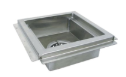[FDR‐1212] Advance Tabco Model No. FDR‐1212 Floor Drain, 12" wide x 12" long, 4" deep, stainless steel waste cup with removable stainless steel basket, 4" O.D. ‐ 3" long plumbing sleeve
