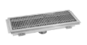 Advance Tabco Model No. FRG‐36 Floor Water Receptacle, 36"W x 12"D x 2" deep, 14 gauge 304 stainless steel, includes stainless steel subway grating constructed from 3/16" x 1" bars, NSF