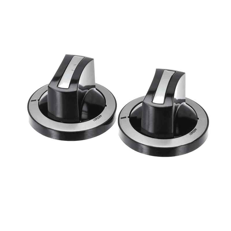 Garland CK4605600 Knob Kit with Dial Insert, Black/Silver, Set of 2, SRG