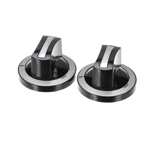 [GLCK4605600] Garland CK4605600 Knob Kit with Dial Insert, Black/Silver, Set of 2, SRG