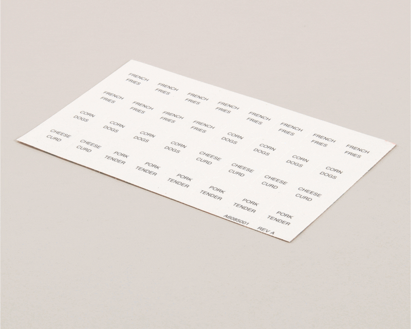 PITCO A6085001 Labels, Culvers LH