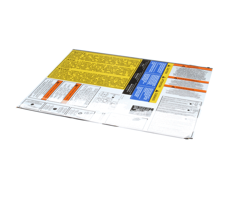 PITCO A6100201 Label, Sheet, Gas, 7/14/18/14R/14C