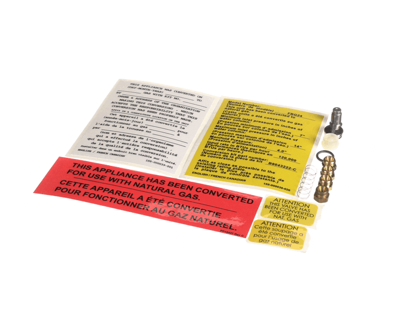 PITCO B8043222-C Gas Conversion Kit, Propane to Natural Gas, FBG24