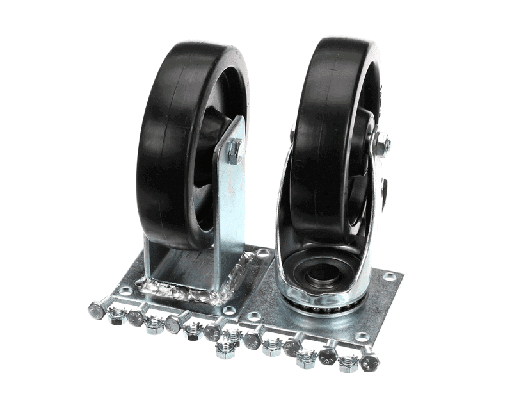 [PTB3902117-C] PITCO B3902117-C Caster, Set of 2, 1 Rigid, Nn Brake, 1 Swivel with Brake, 6", Plate