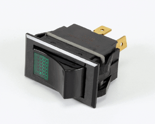 [PTP5047118] PITCO P5047118 Rocker Switch, SPST, Lighted Green, 28 Volt