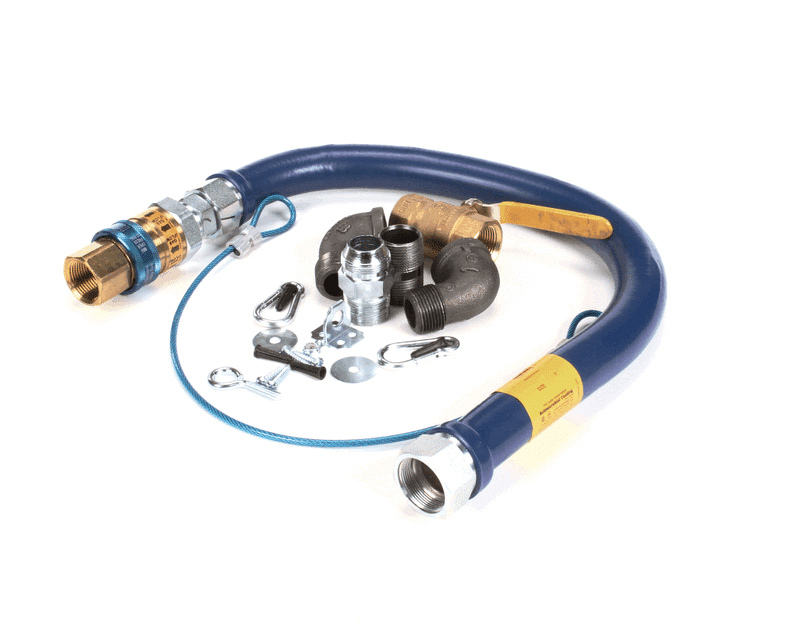 PITCO B8003105 Gas Supply Hose Kit, 1" x 36", Includes Valve/Quick Disconnect/Hardware & Restraining Cable