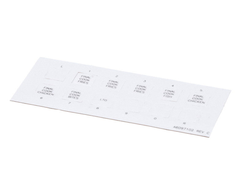 PITCO A6097102 Label, Right Hand, Finish, SSH60W
