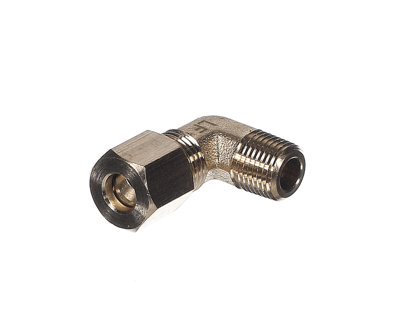 PITCO P7037797 Elbow with Nut and Ferrule, Brass, 1/4"NPT x 1/8"TU