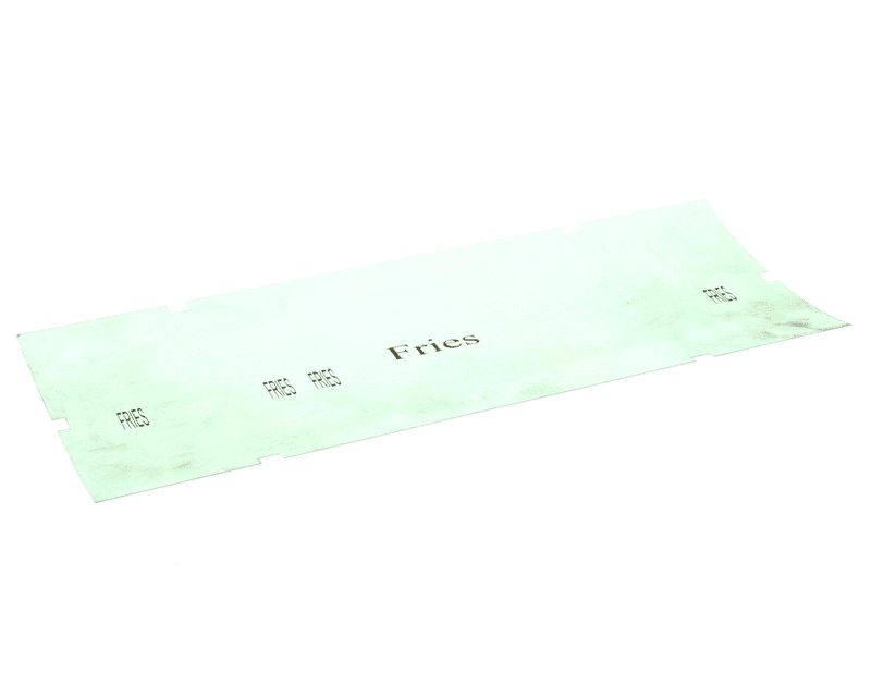 PITCO A6085503 Label, Overlay, Hooters Fries