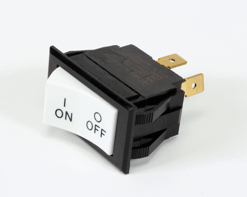 PITCO PP10995 Switch, On/Off, Rocker, PST, White with Black Body