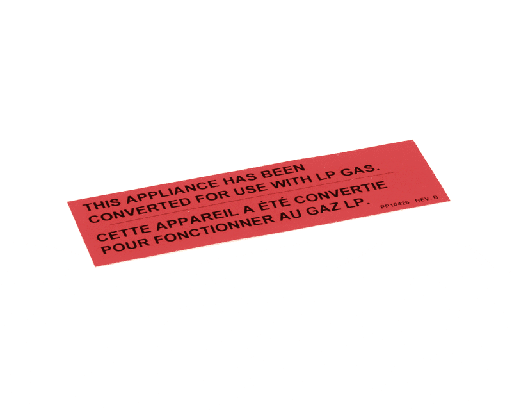 [PTPP10426] PITCO PP10426 Label/Sticker, Converted to Propane