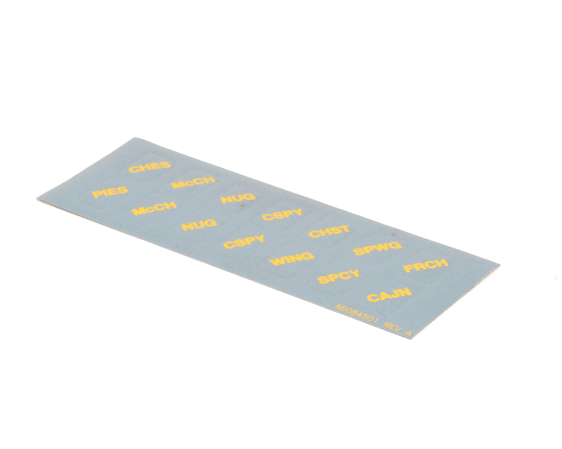 PITCO A6084501 Label/Overlay, Computer, MEMG14