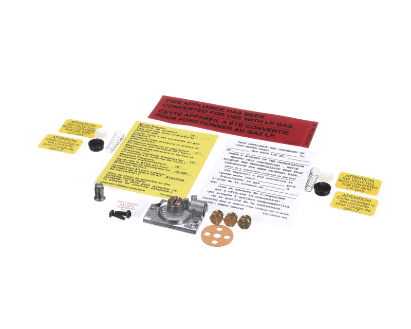 PITCO 143-000016-041 Conversion Kit, Natural Gas to Liquid Propane, 40S