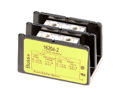 [PTP5047302] PITCO P5047302 Terminal Block, 2 Pole, 175 Amp, 600 Volt, Black