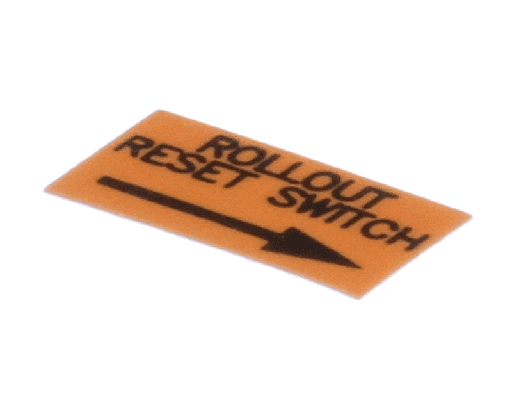 [PTA6100501] PITCO A6100501 Label/Decal, Rollout Reset Switch, SSPG