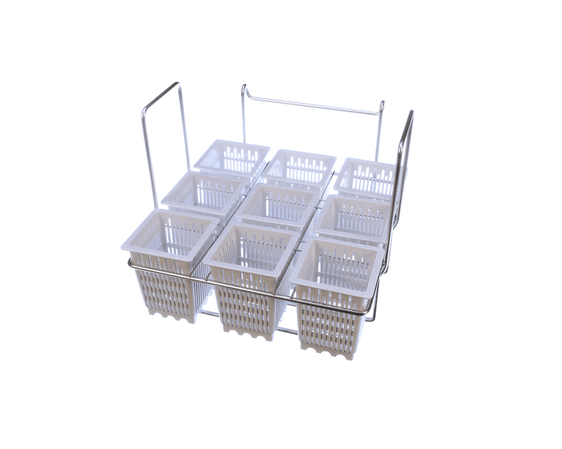 PITCO C10693-00 Rack with Baskets, 9 Individual, 10 Oz, GPC, Gray
