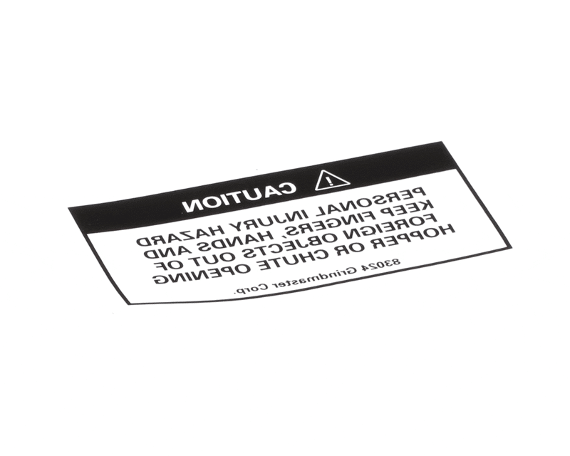 Crathco 83024 Warning Decal, Hopper, 190-SS