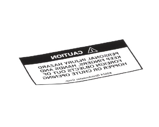 [83024] Crathco 83024 Warning Decal, Hopper, 190-SS