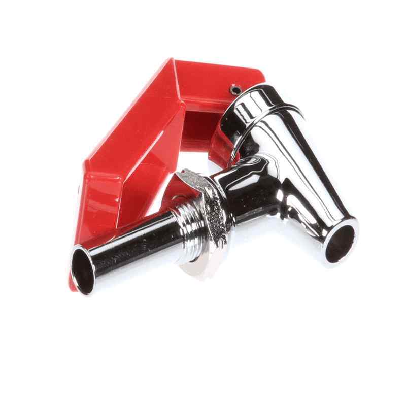Crathco 280-00009 Faucet, Hot Water Valve, Red Handle