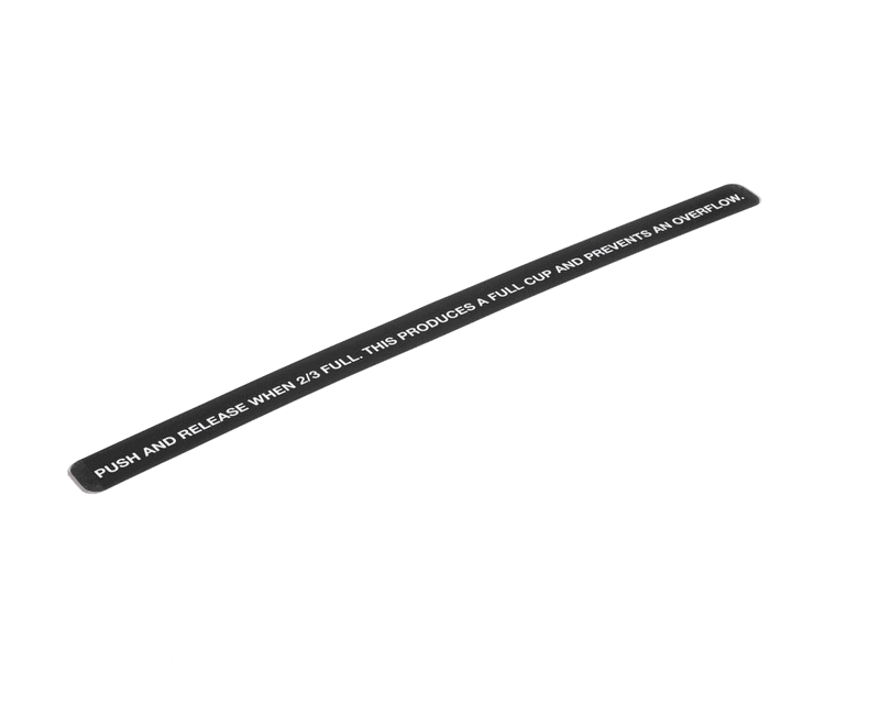 Crathco 62856 Decal, Push & Release when 2/3 Full