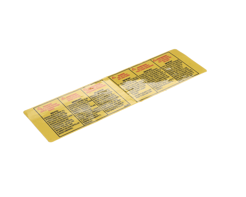Crathco 61325 Decal, Tank Drain Hose, Warning Very Hot Water