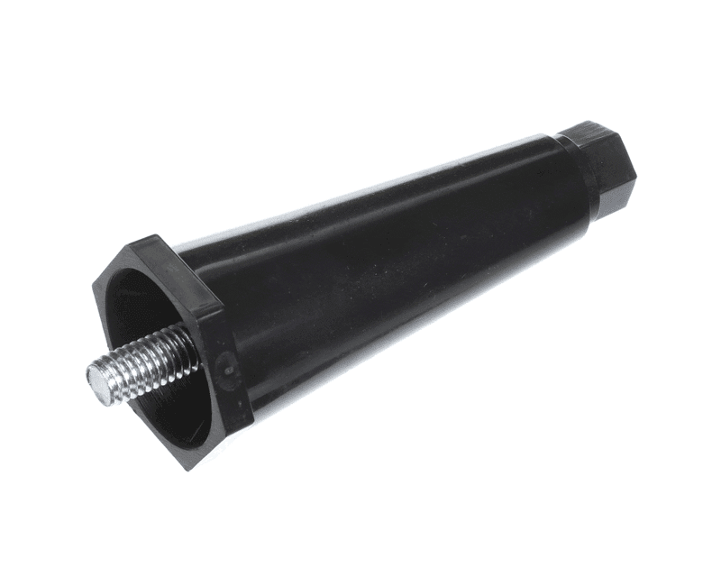 Crathco A545-004 Leg, 4", Hex Toe, Plastic, Black