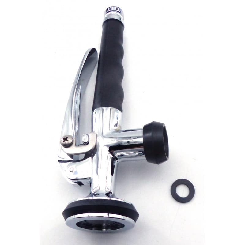 BLACK SHOWER HEAD CURVED ORIGIN HANDLE