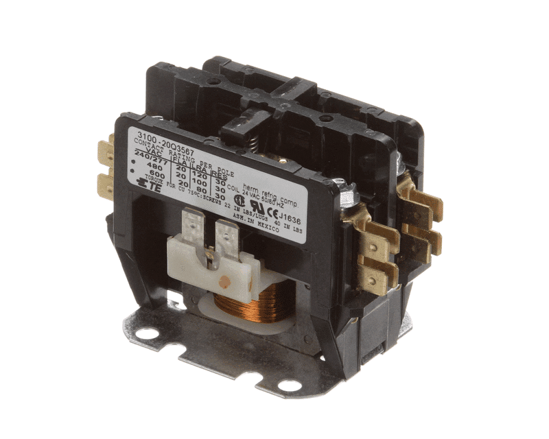 Crathco W0570655 Contactor, 24V Coil, 50/60HZ, 20A, 2 Pole
