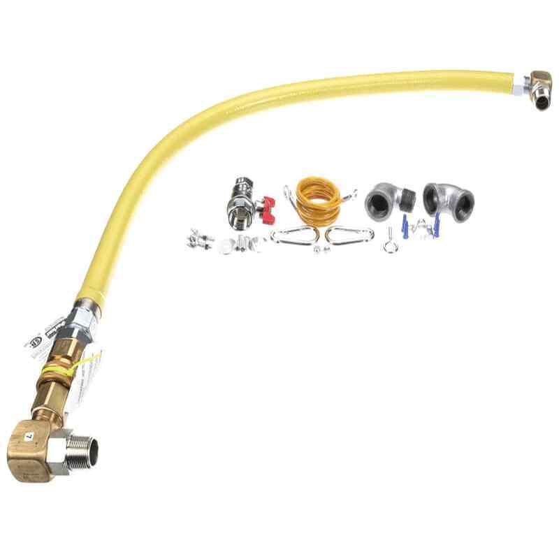 HENNY PENNY-03757 Gas Hose with Restraining Device and Connectors, 1" x 48" Long