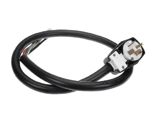 [164521-001] Henny Penny Power Cord & Plug Assembly, Right Angle, 208/240V, 50A, 3 Flat Blades + Ground 164521-001