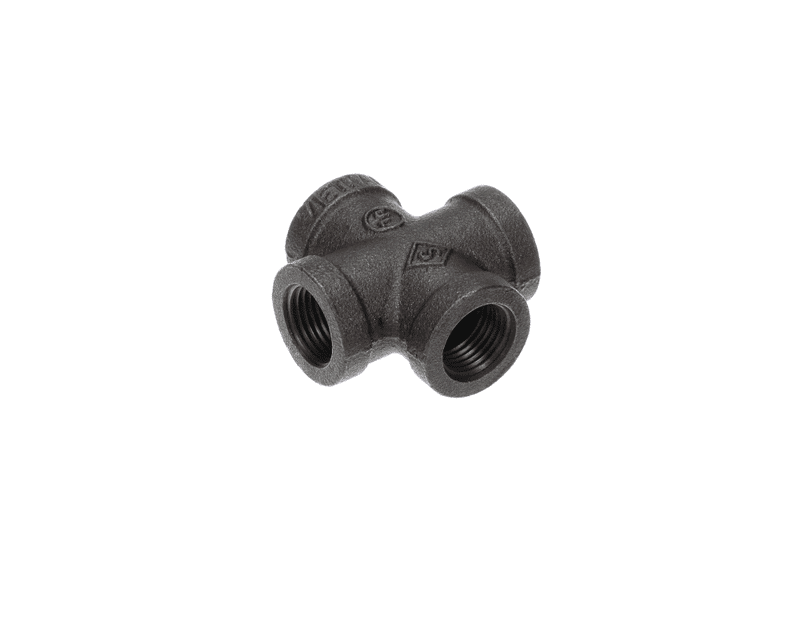 Henny Penny FP01-197 Cross, 4-Way, 1/2" Inside NPT, Black Iron