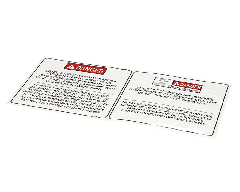 HENNY PENNY-Danger/Hazard Label, English/French