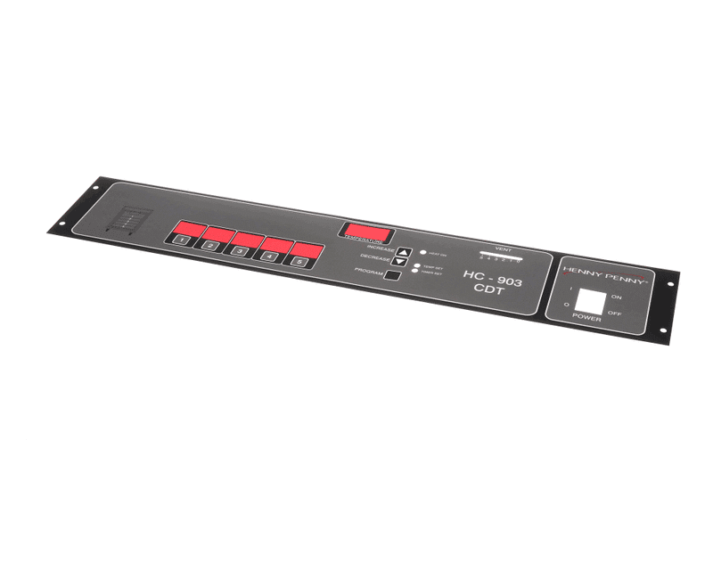 HENNY PENNY-Decal, Vent, On/Off/Temperature Set/ Timer Set, Cont, 5CDT, GM 903