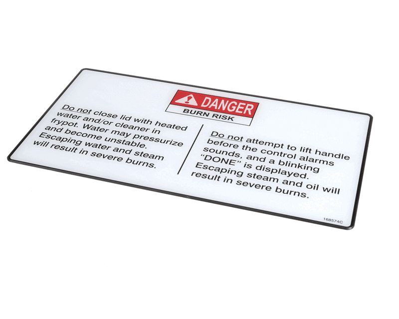 HENNY PENNY-Label/Decal, Danger-Burn Risk