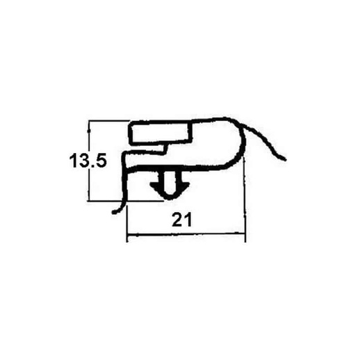 [085719] ELECTROLUX/FRIGO-PO DOOR SEAL 1531X682MM GREY FRIDGE RS2