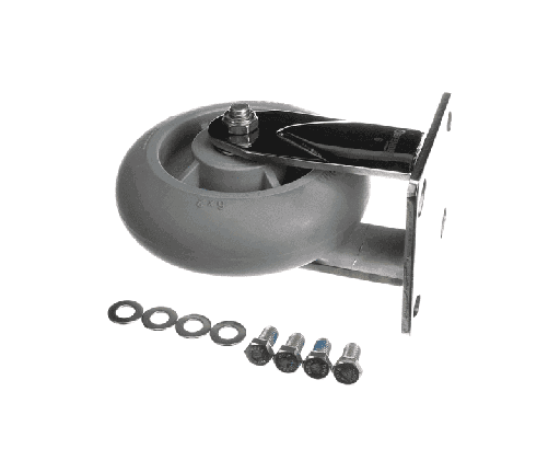 [H13018] Cambro H13018 Caster Kit, Rigid Plate, 6", Stainless Steel, Single, Meal Delivery Cart after 05/18/13