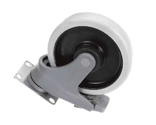 [41114] Cambro 41114 Caster, 6", Nylon Wheel, Swivel with Brake, Plate