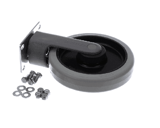 [H17010] Cambro H17010 Caster Kit without Brake, Rigid Plate, 6", Single, MDC1520T30/MDC1418T30/MDC1520S20 (after 5/18/13)