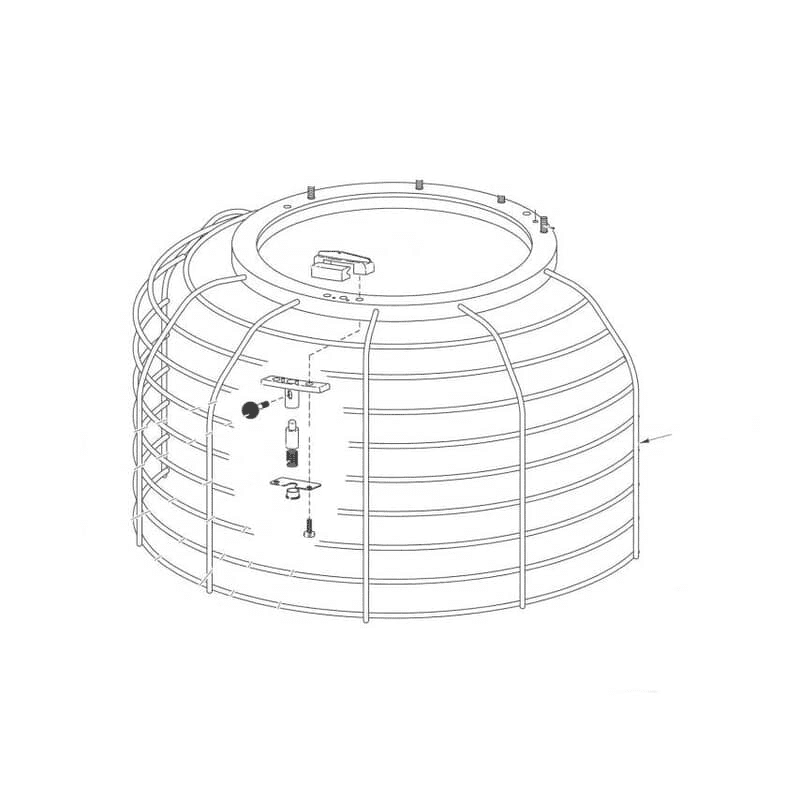 HOBART 00-875810 Cage and Splash Guard Assembly, V1401