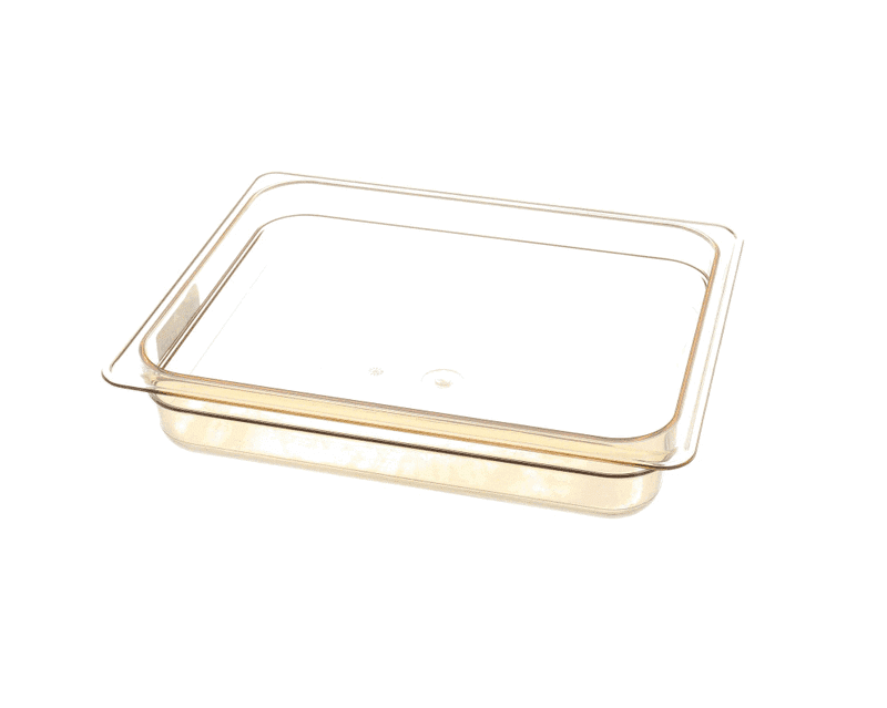 Cambro 1/2 Size 2 1/2 In Amber H-Pan High Heat Food Pan 22HP150