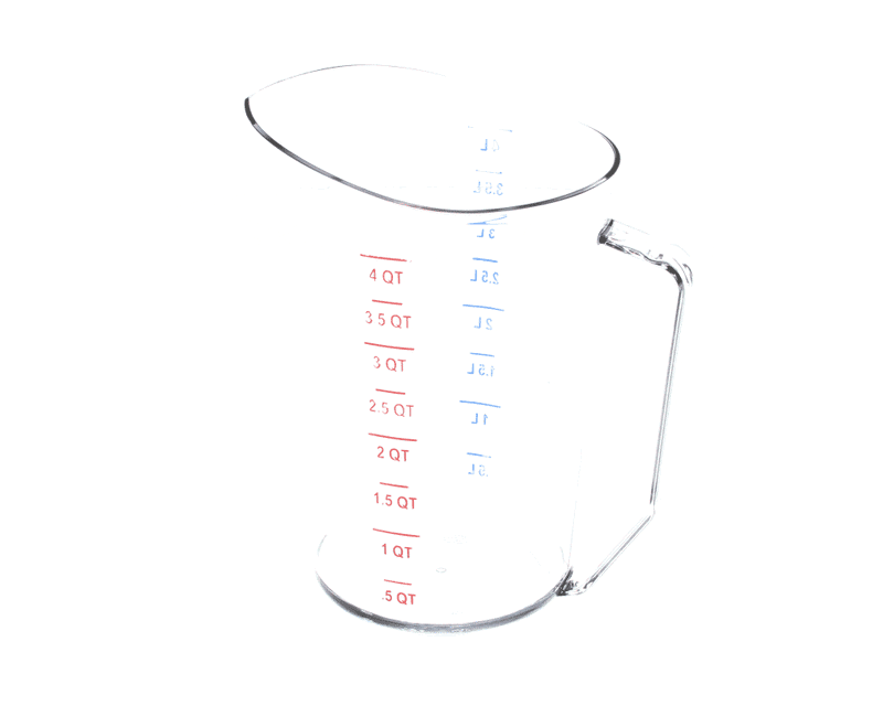 Cambro Measuring Cup, 4 Quart/Liter, Clear 400MCCW135