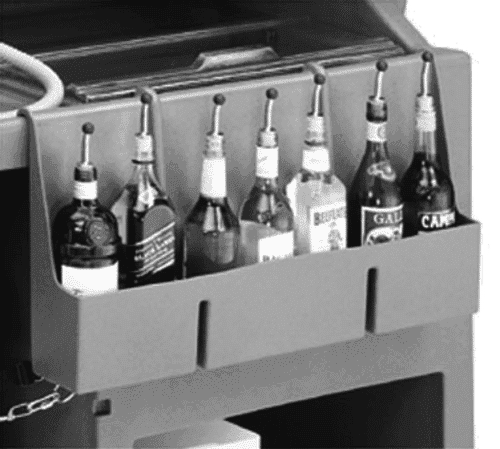 Cambro 730SR191 Speed Rail, 7-Bottle, 29"L X 6-1/2"W X 14-5/8"H, Wit