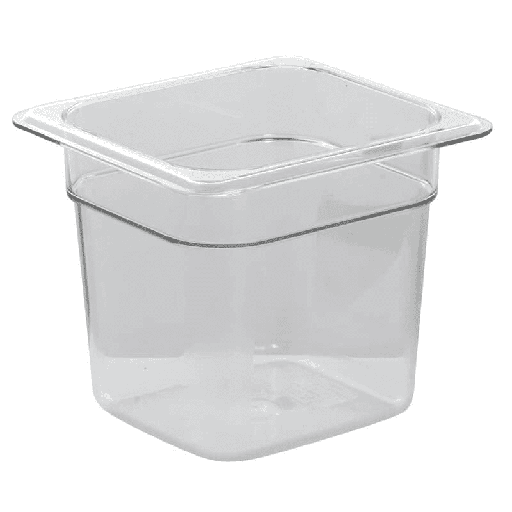 [66CW135] Cambro Food Pan, Clear, 1/6 Size, 6" 66CW135
