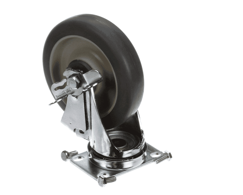 Cambro 60007 Caster With Brake, Swivel Plate, 5"