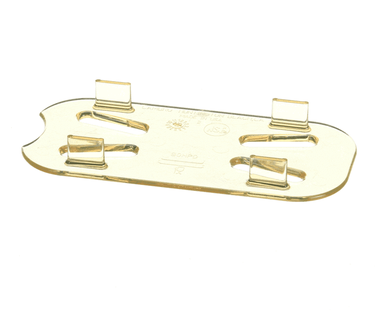 Cambro 90HPD-150 H-Pan Drain Shelf, 1/9 Size Food Pan, High Heat, Amber