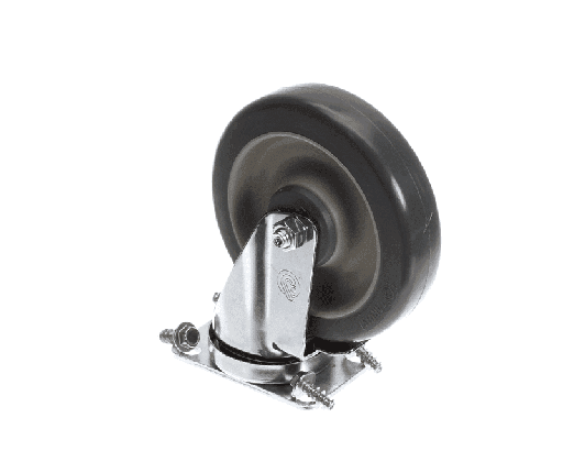 [H06007] Cambro H06007 Caster Kit with Brake, Swivel Plate, 5", Single, UPCS400