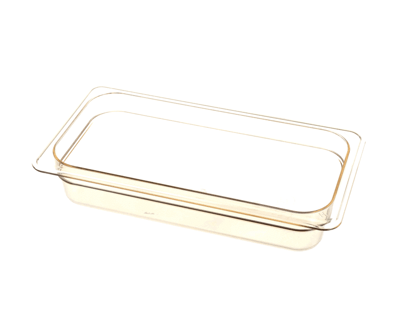 Cambro 32HP150-H-PAN Food Pan, 1/3 Size, High Heat, Plastic, Amber, 2.5" Deep