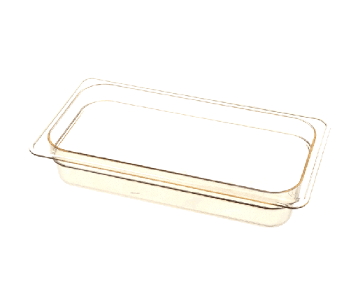 [32HP150-H-PAN] Cambro 32HP150-H-PAN Food Pan, 1/3 Size, High Heat, Plastic, Amber, 2.5" Deep