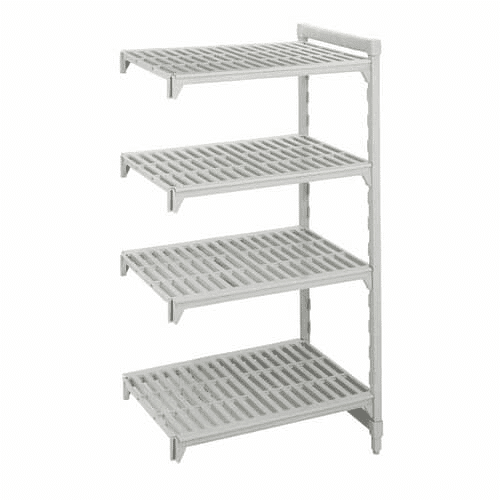 Cambro CPA216084V4PKG Camshelving Premium Add-On Unit, 21"W X 60"L X 84"H,